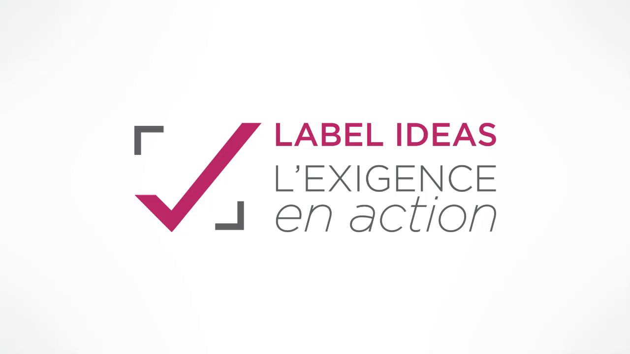 Animation pour présenter le nouveau logo du Label IDEAS avec sa signature 