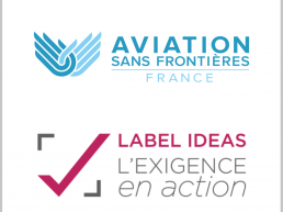 Logo Aviation Sans Frontieres et logo Label IDEAS