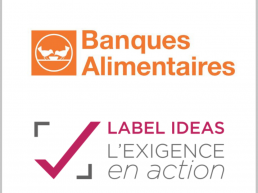 Logo de la Fédération française des Banques Alimentaires et logo Label IDEAS
