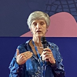 Marie-Bernard Delom lors d'une intervention au FNAF 2020